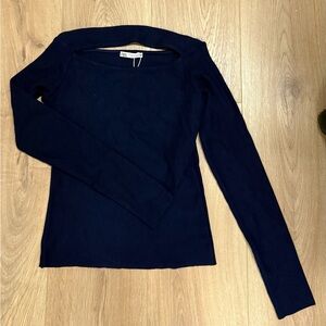 Zara long sleeve top - navy